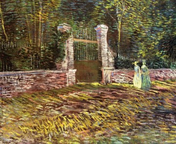 park Oil Painting - Entrance to the Voyer d Argenson Park at Asnieres Vincent van Gogh